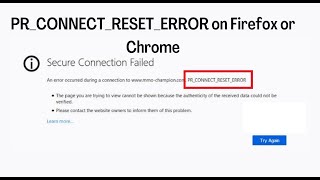 How To Solve Pr Connect Reset Error In Chrome [upl. by Adiehsar402]