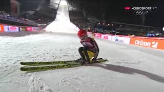 Markus Eisenbichler 1360 m Willingen 2018 English Commentary [upl. by Oimetra]