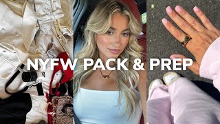 NYFW PACK amp PREPpicking outfits new nails packing amp chit chat grwm [upl. by Delaryd]