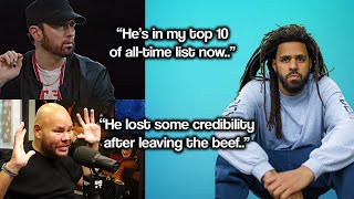 Rappers Talking About J Cole Kendrick Lamar Drake Eminem Joey Bada Fat Joe and more [upl. by Tnahs309]