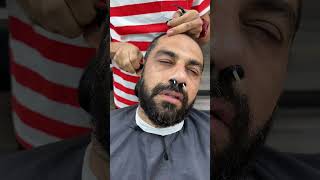 ازاله شعر الوجه بالشمع 😂💈✂️ comedy fun fyp viralvideo explore foryou funnyvideo [upl. by Arundell]