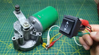 DC Motor Direction with One Switch 6 Pin OnOffOn Switch [upl. by Jackson]