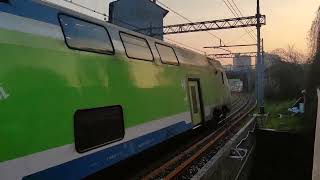 ETR 421036 Trenord in transito nei pressi della stazione di Monza [upl. by Witcher]