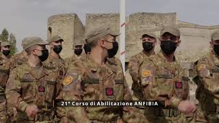 Marina Militare Cerimonia di consegna del basco frequentatori del 21 Corso di Abilitazione Anfibia [upl. by Dewain]