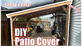 Budget Friendly DIY Patio Cover [upl. by Eki]