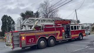 Ladder 47 Response for Working House Fire [upl. by Yukio]