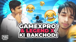 🔥 Legend X amp GameXpro Ki Bakchodi  PUBG Mobile KR Gameplay [upl. by Anilad508]