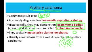 Papillary thyroid carcinoma pathology MRCS question solve CRACK MRCS [upl. by Sezen10]