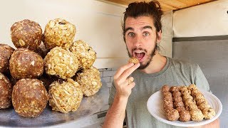 EASY VEGAN ENERGY BALLS  protein packed snack recipes [upl. by Keelin]