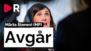 Riks live Märta Stenevi MP avgår [upl. by Ahsenre961]