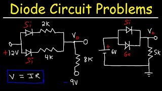 How To Solve Diode Circuit Problems In Series and Parallel Using Ohms Law and KVL [upl. by Shanleigh]