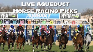 Live Aqueduct Horse Racing Picks [upl. by Airla]