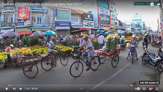 Vietnam  Tra Vinh Market on the Lunar New Year 2017 [upl. by Notnilk]