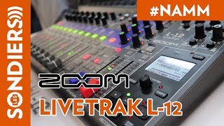 NAMM 2018 ZOOM LIVETRAK L12  CONSOLE DE MIXAGE ET INTERFACE AUDIO FR [upl. by Yddub]