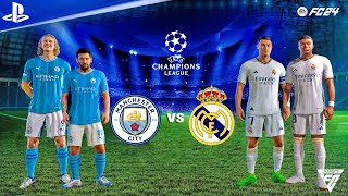 FC 24  Manchester City vs Real Madrid ft Ronaldo Messi Mbappe Haaland Vinicius Jr  PS5™ 4K [upl. by Retsam]