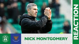 Nick Montgomerys Reaction Hibernian 1 St Johnstone 2  cinch Premiership [upl. by Alliuqal]