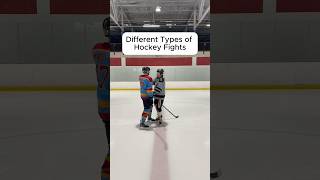 Types of Hockey Fights🤣😳 hockey hockeyfights fighting nhl hockeyplayer hockeyvideos sports [upl. by Tireb]