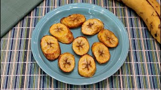 Fried Ripe Plantains  Air Fryer Program Ninja Deluxe Foodi Model [upl. by Jahdai]