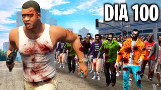 SOBREVIVÍ 100 DÍAS en un APOCALIPSIS ZOMBIE en GTA 5 [upl. by Maurise]