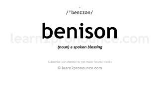 How to pronounce Benison  English pronunciation [upl. by Frederick]