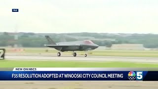 Winooski calls for quieter alternative to replace F35s [upl. by Amir273]