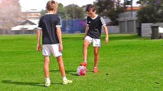 TOP 4  Easy Football Skills for Kids amp Beginner  Tutorial [upl. by Ettenom]