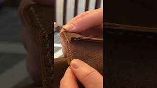 Making a Mini Leather Tote Bag By Hand  ASMR leathercraft [upl. by Lozano]