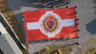 THE LARGEST SACRED HEART FLAG IN THE WORLD [upl. by Rolfston]