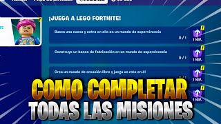 COMO COMPLETAR TODAS LAS MISIONES DE PRUEBA LEGO FORTNITE [upl. by Hendrick193]