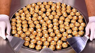 I Turn 100 Ferrero Rocher Into Ice Cream Rolls 30°C  ASMR [upl. by Milano]