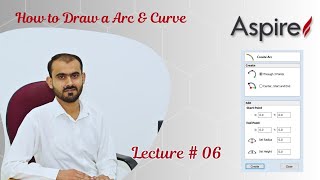 Draw Arc amp Curve in aspire 95  how to draw Curve amp Arc in aspire 95  Arc  Curve [upl. by Bacchus]