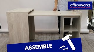 Stirling Hideaway Desk Assembly Instructions [upl. by Llenrag]