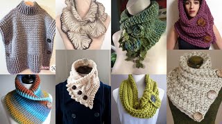 Crochet Button Cowl Super Bulky Boston Harbor Scarf Chunky wool blend functional button cowl [upl. by Atiekram]