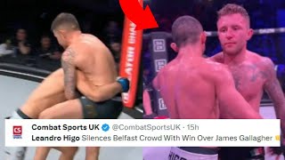 FIGHTERS REACT TO LEANDRO HIGO BEATING JAMES GALLAGHER  HIGO VS GALLAGHER REACTIONS [upl. by Reldnahc476]