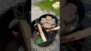 Have you ever cooked steak in a Campfire campfire cooking camping jasper travel campfirefood [upl. by Easton591]