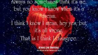 Strawberry Fields Forever  Jim Sturgess and Joe Anderson Lyrics [upl. by Ramberg]