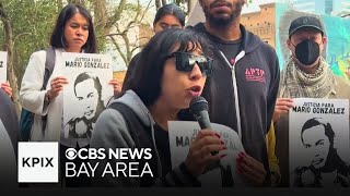 Gonzalez family members protest outside court appearance of Alameda officer charged with manslaughte [upl. by Cutlip]