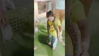 Wahiba Enjoy Snake On The Park cutebaby [upl. by Ddal]