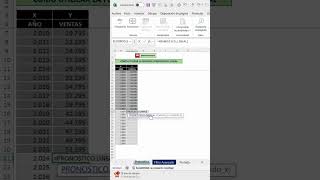 Cómo utilizar la función PRONOSTICOLINEAL en Excel [upl. by Ahsemat]