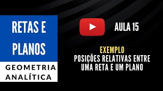 Posição relativa entre reta e plano  Exemplo 1 GA215 [upl. by Isaacson879]