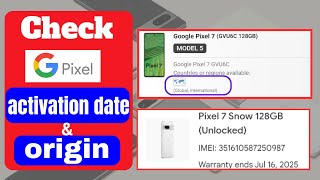 How to Check Google Pixel Phone is Original or Fake  Activation Date [upl. by Sokairyk]