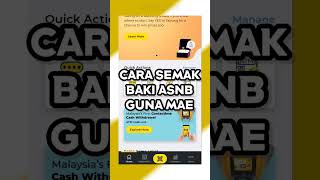 Cara Semak Baki ASNB Dalam MAE by Maybank2u [upl. by Roos]