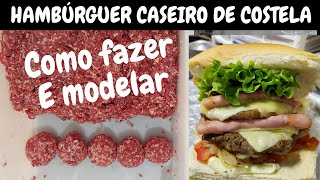 COMO FAZER HAMBURGUER DE COSTELA ARTESANAL [upl. by Atiuqahs]