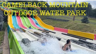 Camelbeach Mountain Outdoor Waterpark at Camelback Resort Reviews  Water Slides Pocono Raceway [upl. by Anirad864]