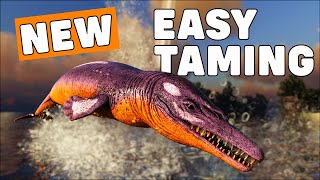 Basilosaurus NEW Easy Taming guide  Ark Survival Evolved [upl. by Yllom]