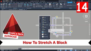 Autocad How To Stretch A Block  Ampliation Dash Block [upl. by Fennell59]