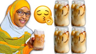 CABITAAN COFFEE QABOW LAGA SAMEEYAY  3 DAQIIQO KU SAMEESO  ICED COFFEE AT HOME [upl. by Thamora]