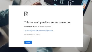 This site cant provide a secure connection  how to fix ERR SSL PROTOCOL ERROR in Website [upl. by Hekker]