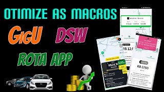 COMO OTIMIZAR OS CALCULOS DE GANHOS  GigU  DSW e ROTA APP [upl. by Tijnar]