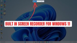 How To Screen Record with Inbuilt Screen Recorder On Windows 11  Free Screen recording [upl. by Haneen]